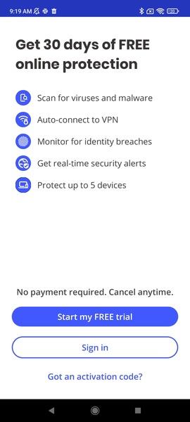 McAfee Security: Antivirus VPN Screenshot2