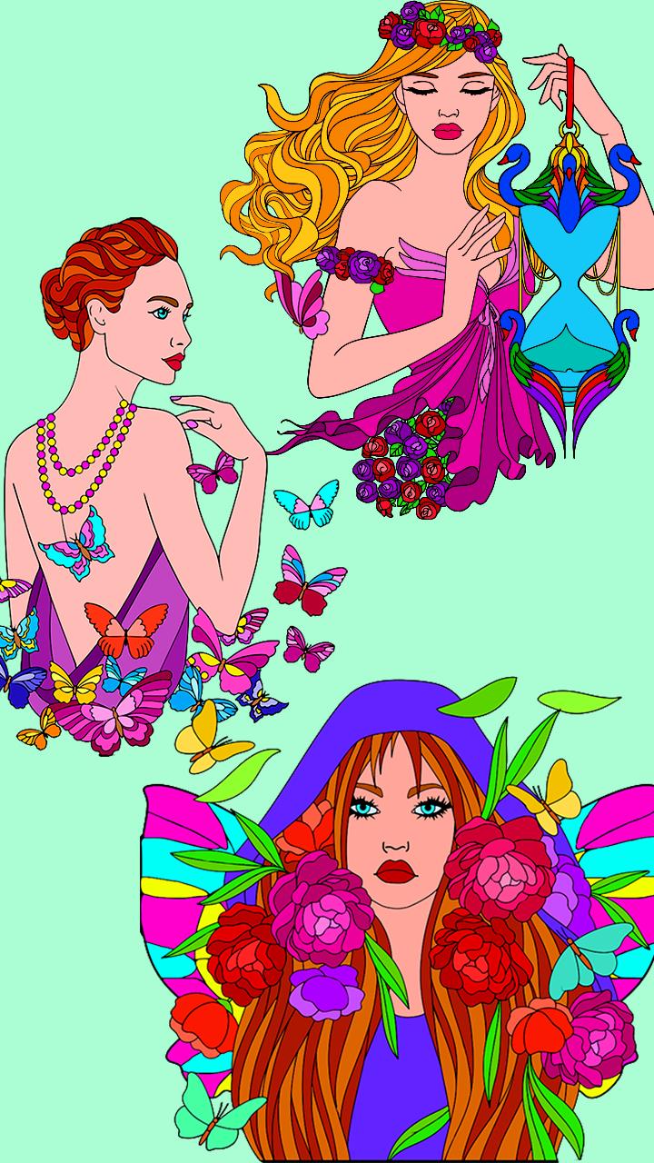 Fairy Color by Number Book Screenshot3
