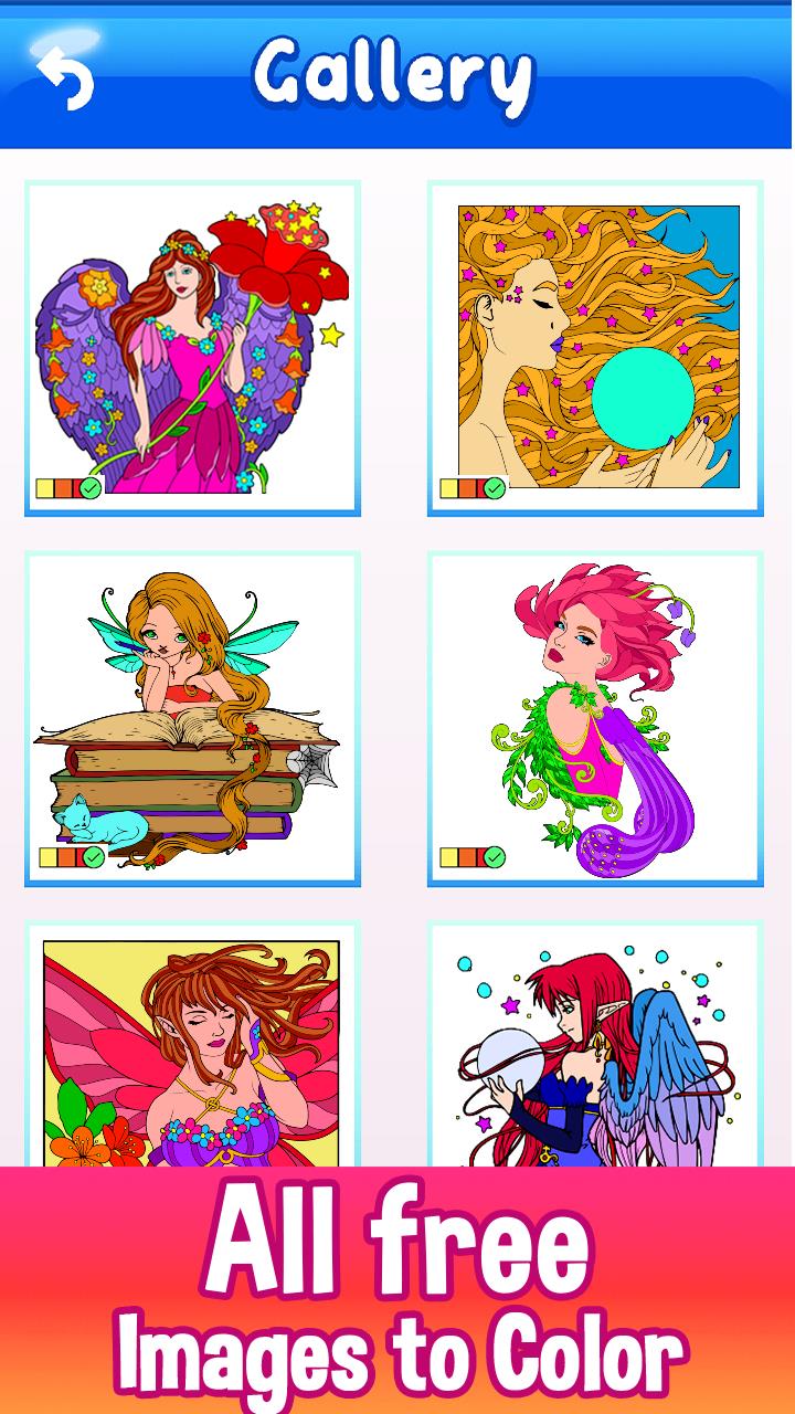 Fairy Color by Number Book Screenshot1