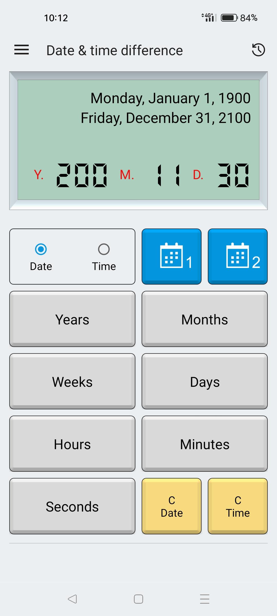 Date & time calculator Screenshot4