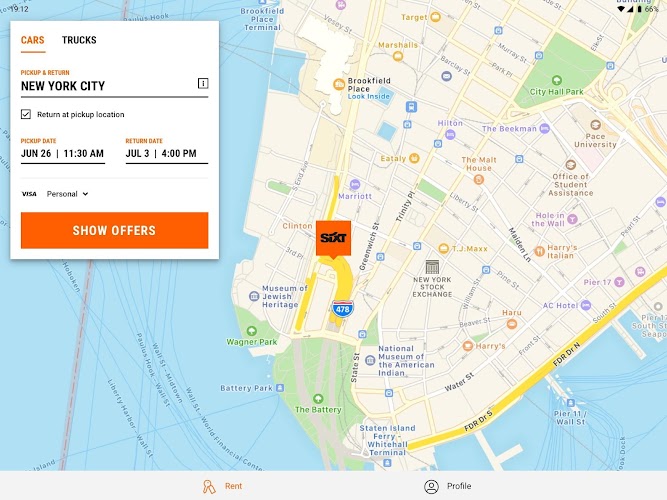 SIXT rent. share. ride. plus. Screenshot8