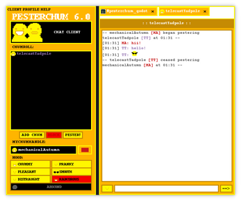 Pesterchum godot Screenshot1