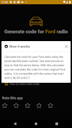 Ford radio code generator Screenshot5