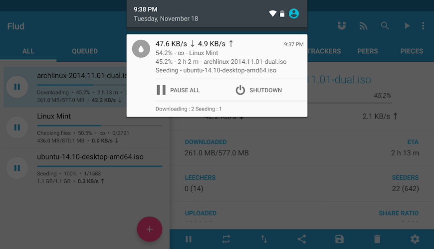 Flud - Torrent Downloader Screenshot14