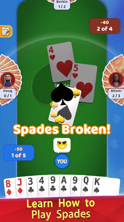 Spades Offline - Card Game Screenshot1