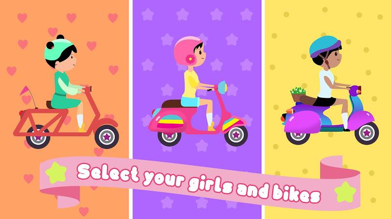 Girls run bike: Real racing Screenshot4