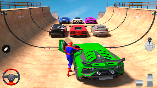 Superhero Car: Mega Ramp Games Screenshot8