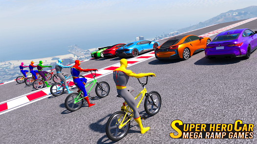 Superhero Car: Mega Ramp Games Screenshot14