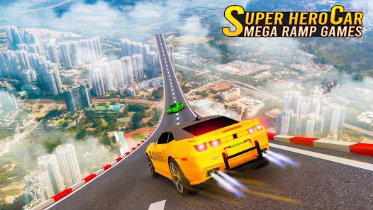 Superhero Car: Mega Ramp Games Screenshot13