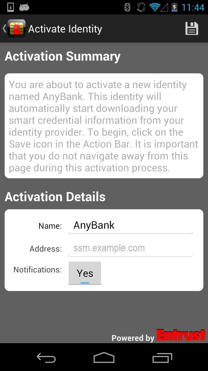 Entrust IG Mobile Smart Cred Screenshot4