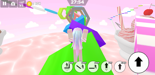 Ice cream swirl parkour girl Screenshot4