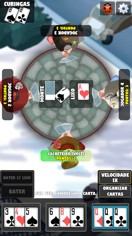 Cacheta Jogo de Cartas Animado Screenshot2