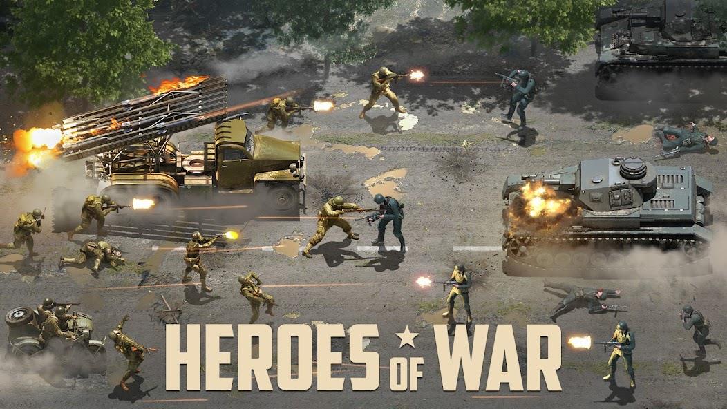 Heroes of War: Idle army game Mod Screenshot1