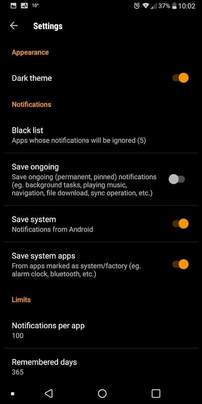 Notifications archive Screenshot1