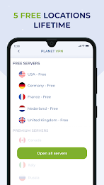 VPN miễn phí của Planet VPN Screenshot1