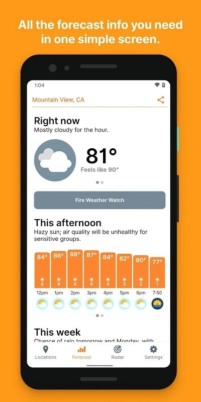 Hello Weather Screenshot2