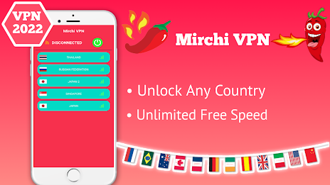 Mirchi VPN - Private &amp; Fast Screenshot1