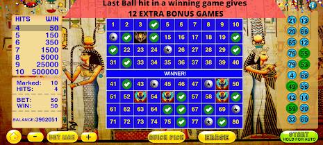 Keno - Cleopatra Keno Games Screenshot9