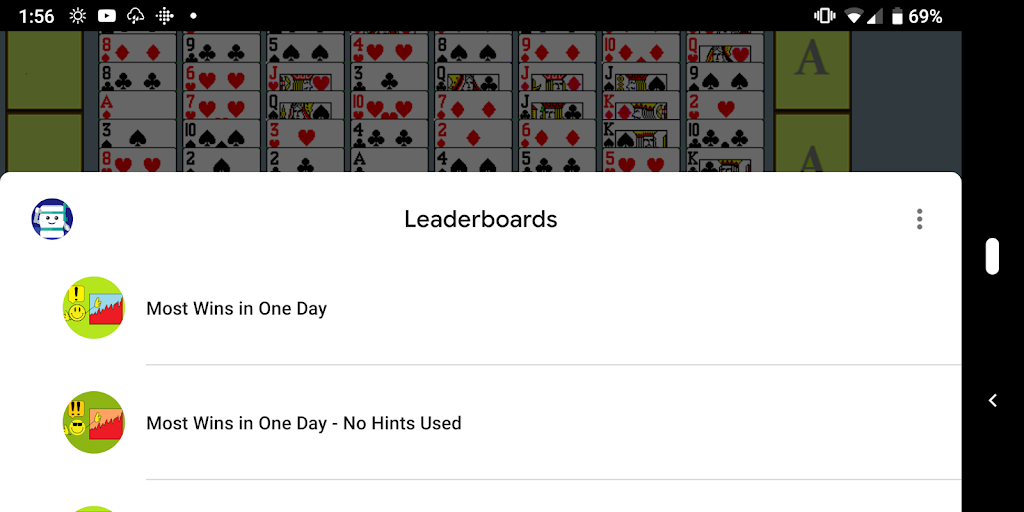 FreeCell with Leaderboards Screenshot2