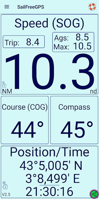 SailFreeGPS Screenshot1