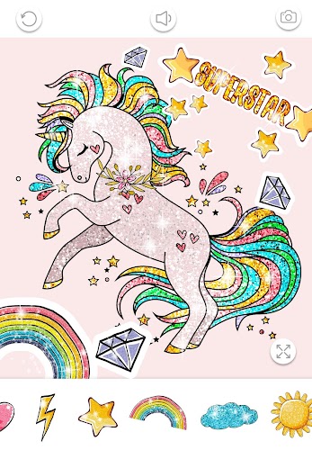 Unicorn Coloring Book Glitter Screenshot9