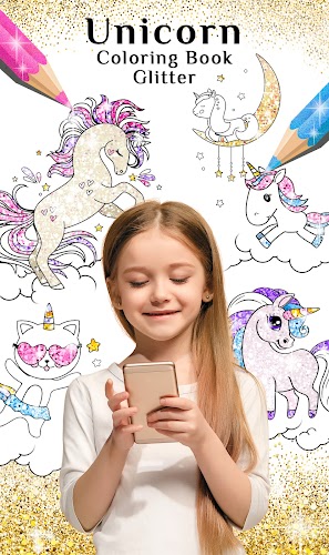 Unicorn Coloring Book Glitter Screenshot1