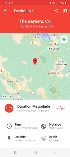 My Earthquake Alerts - Map Screenshot1