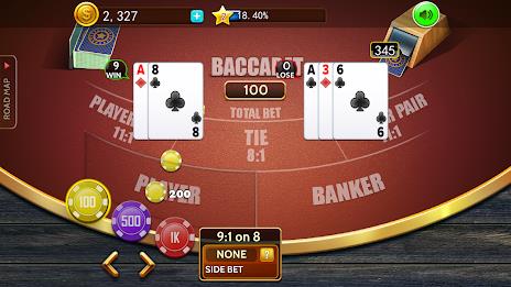 Baccarat casino offline card Screenshot2