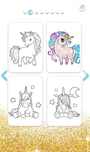 Unicorn Coloring Book Glitter Screenshot2