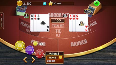 Baccarat casino offline card Screenshot1