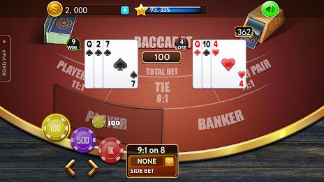 Baccarat casino offline card Screenshot5