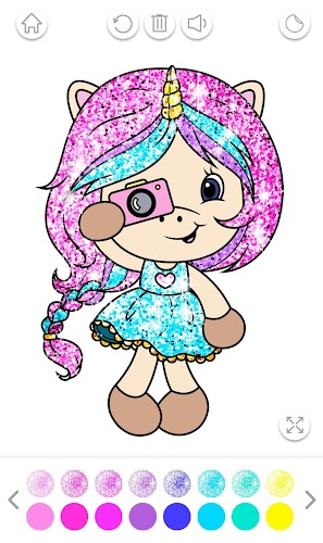 Unicorn Coloring Book Glitter Screenshot4