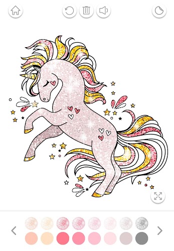 Unicorn Coloring Book Glitter Screenshot8