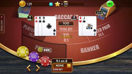 Baccarat casino offline card Screenshot3