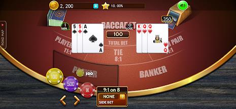 Baccarat casino offline card Screenshot6