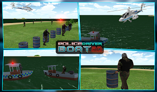 Police Boat Shooting Games 3D Screenshot6