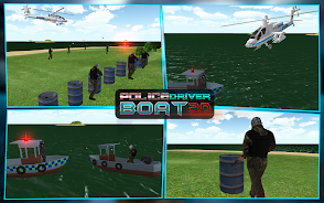 Police Boat Shooting Games 3D Screenshot9