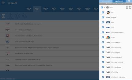 Live Sports TV Listings Guide Screenshot12