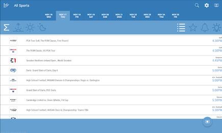 Live Sports TV Listings Guide Screenshot6