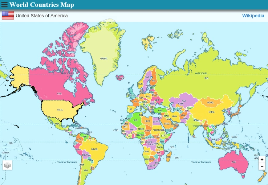 World Countries Map Screenshot6