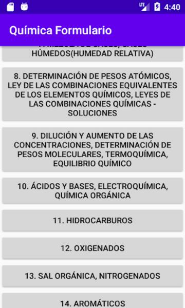 Química Formulario Screenshot7