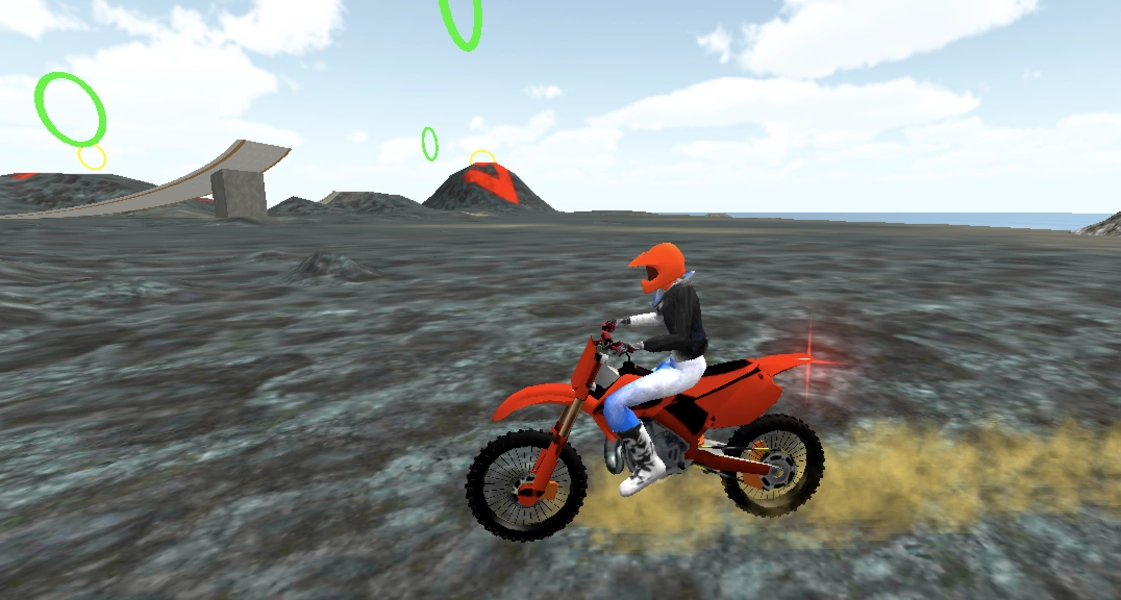 Motocross Volcano Jumping Screenshot1