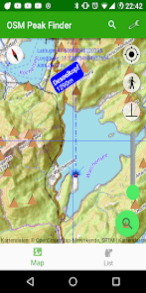 OSM Peak Finder Screenshot2