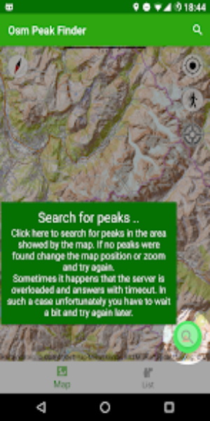 OSM Peak Finder Screenshot1