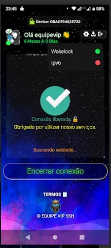 EQUIPE VIP VPN Screenshot3