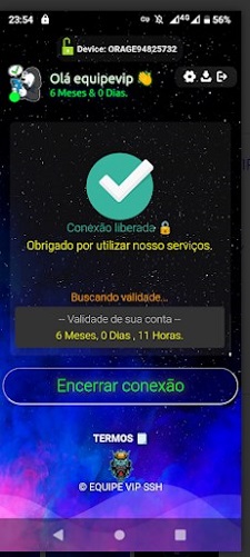 EQUIPE VIP VPN Screenshot1