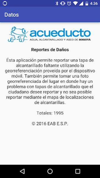 Reporte Daños EAAB Screenshot1