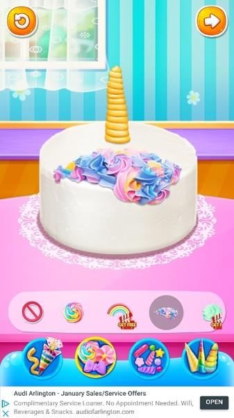 Unicorn Food - Sweet Rainbow Cake Desserts Bakery Screenshot9