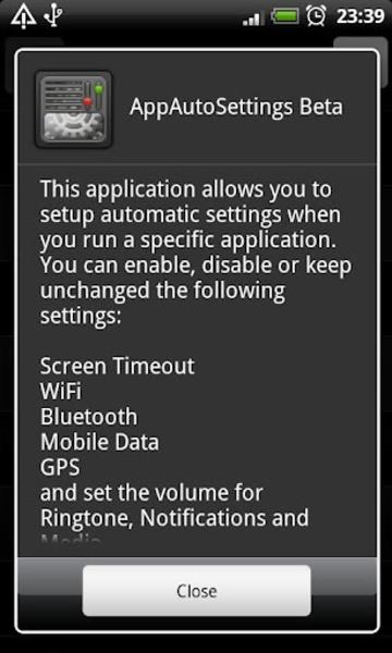 AppAutoSettings Screenshot1