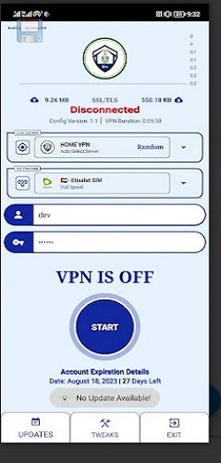 HOME VPN Screenshot1